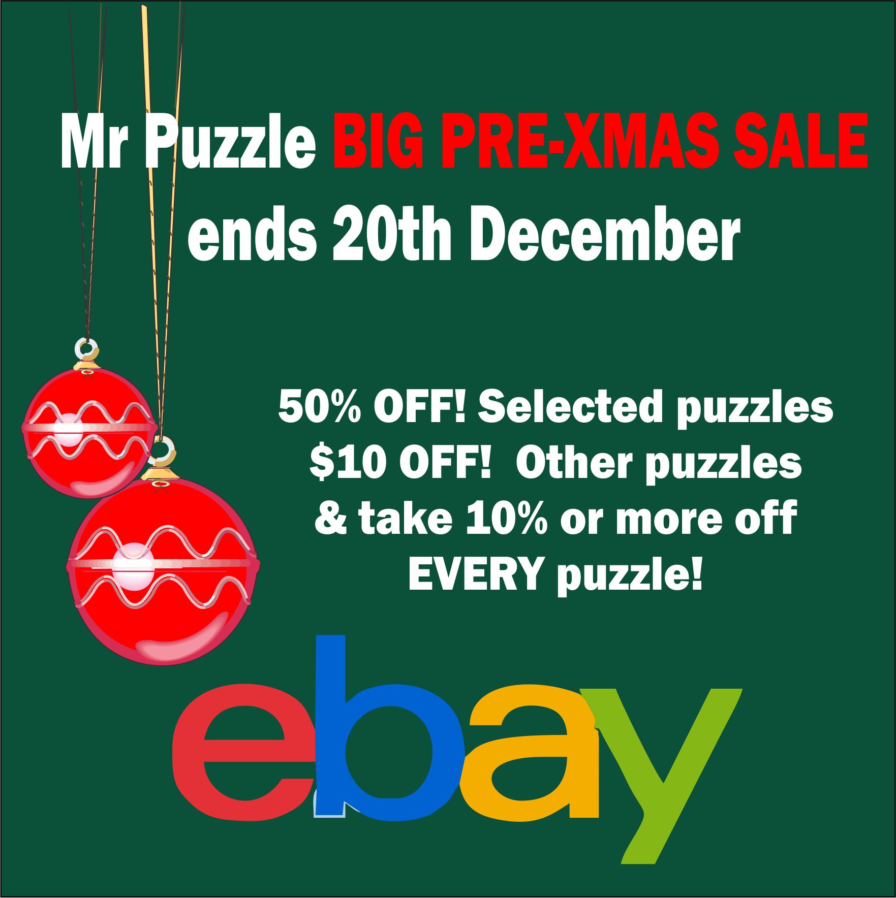 BIG PRE-CHRSTMAS SALE on eBay